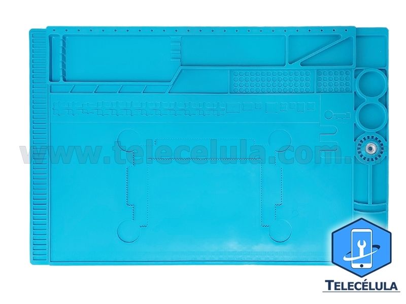 Sem Imagem - MANTA DE SILICONE RESISTENTE A TEMPERATURA E ANTIESTTICA ESD 46CM X 30CM COM DIVISES